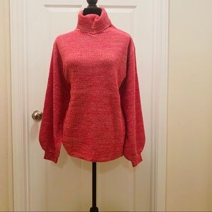 Pink Balloon Sleeve Sweater